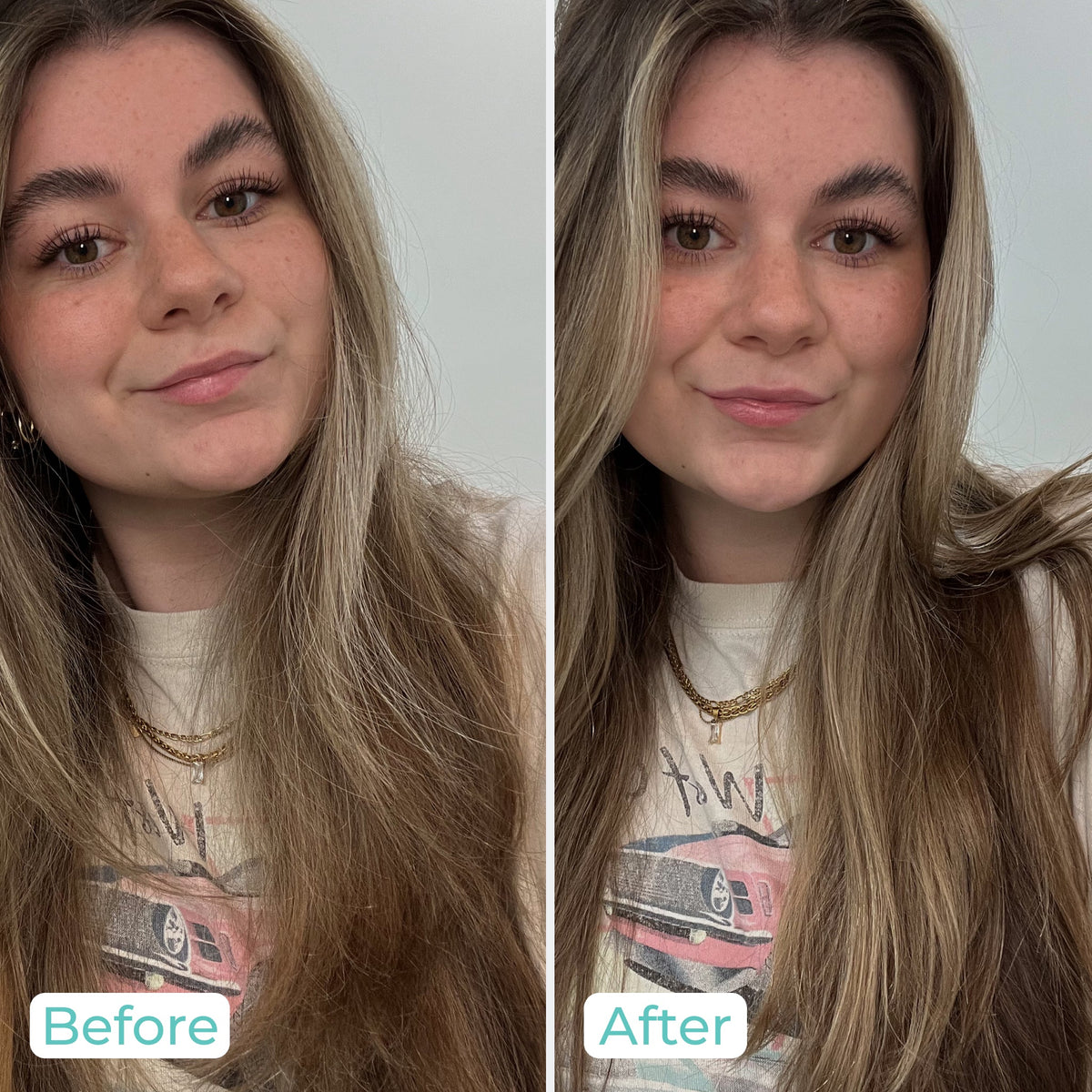 Before and after: frizz-free hair with EVOLVh The Standard Hair Oil