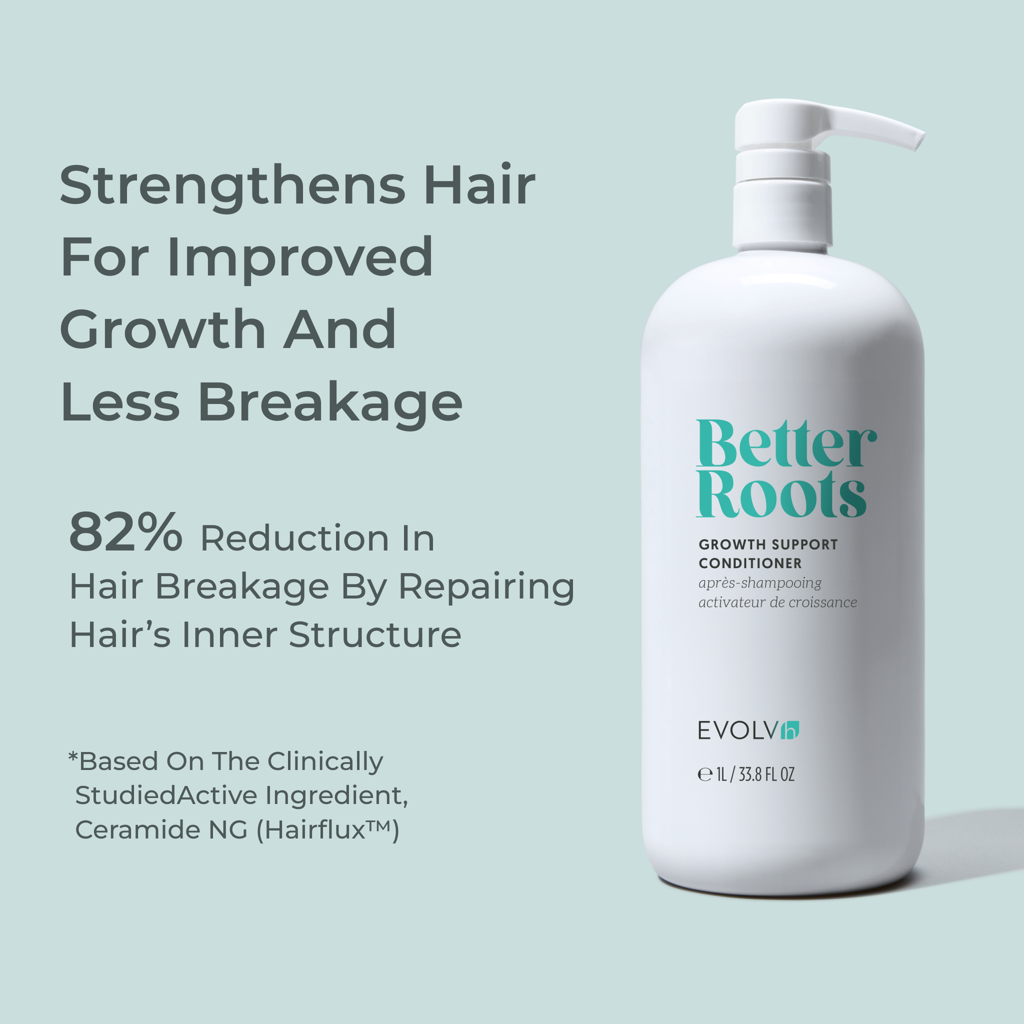EVOLVh Better Roots Growth Support Shampoo and Conditioner Liter Duo