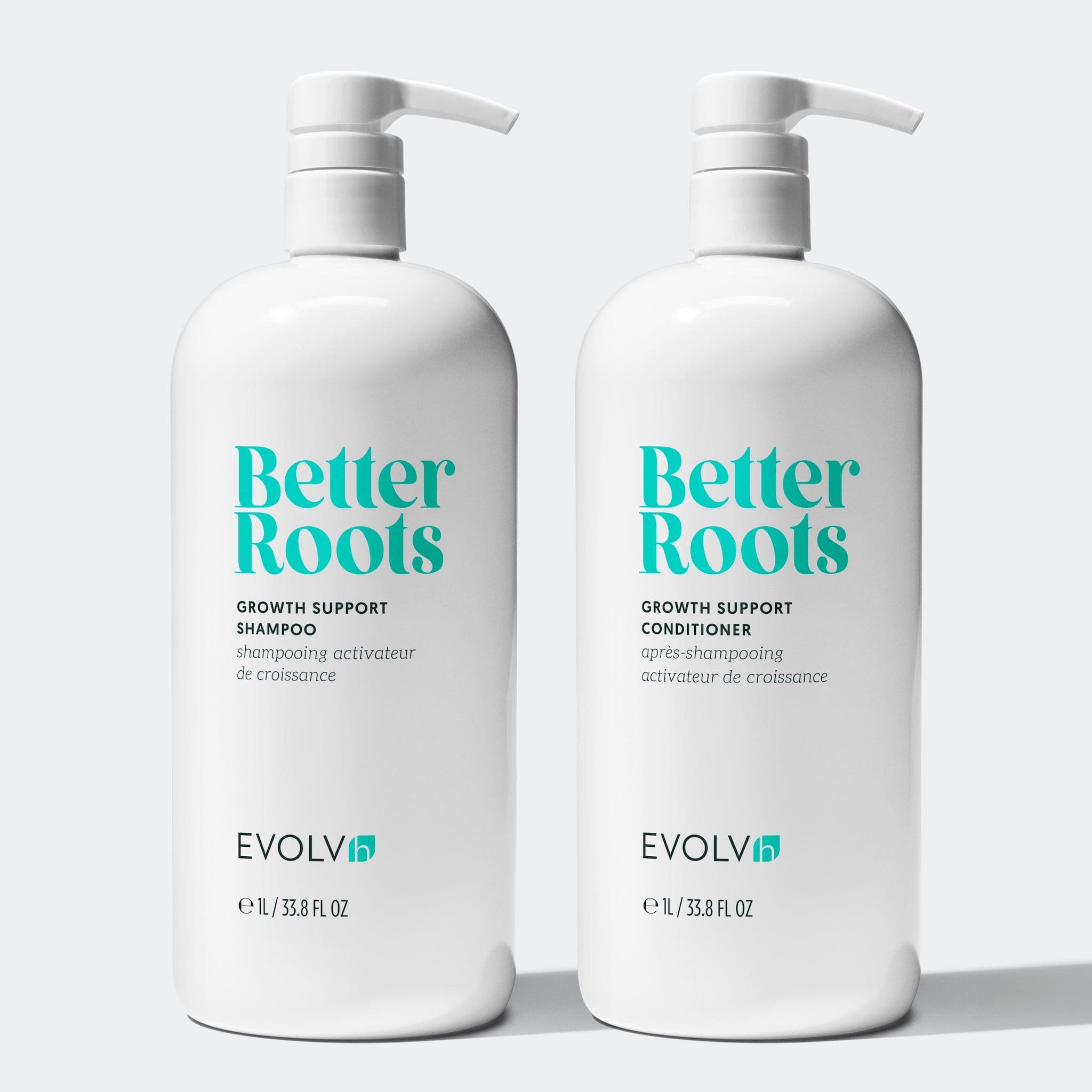 EVOLVh NEW! Better Roots Growth Support Shampoo and Conditioner Liter Duo