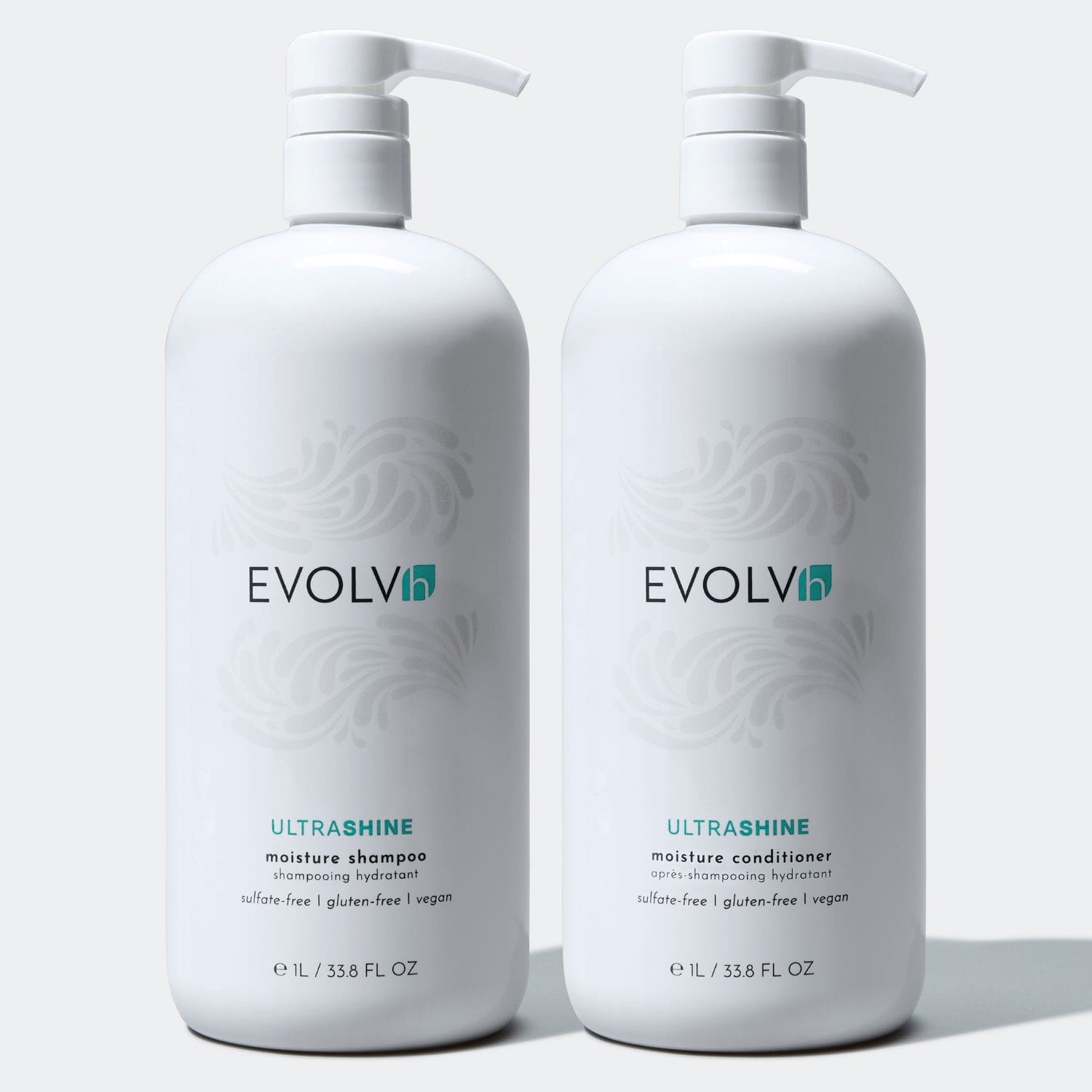 EVOLVh  UltraShine Moisture Shampoo & Conditioner Liter Duo